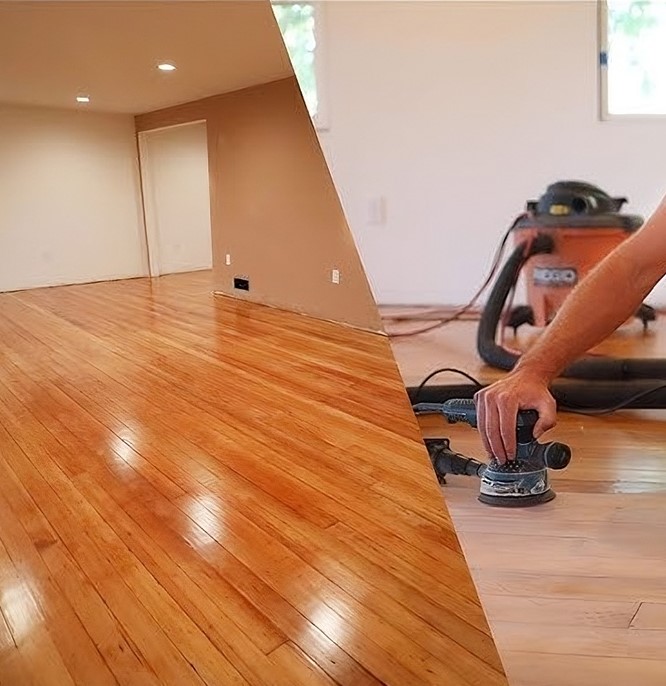 Beautiful restored hardwood floors